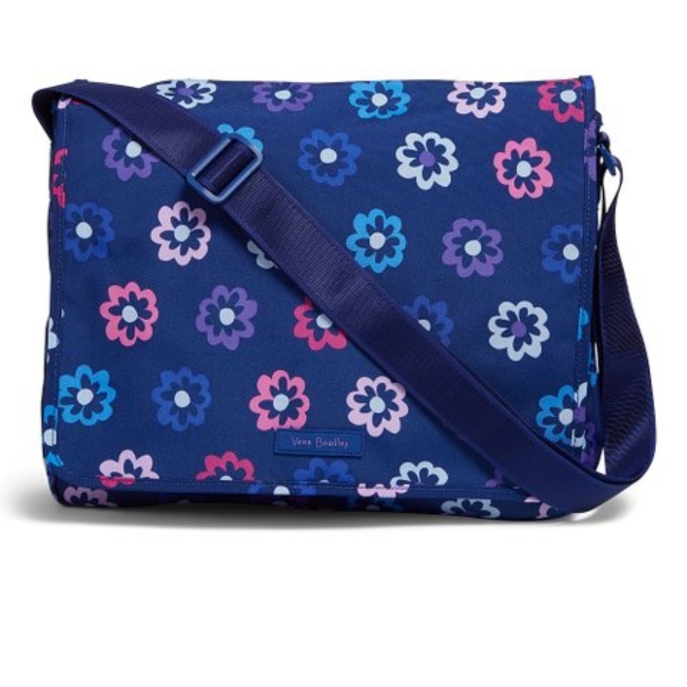 Vera Bradley Ellie Flowers Lighten Up Messenger Bag